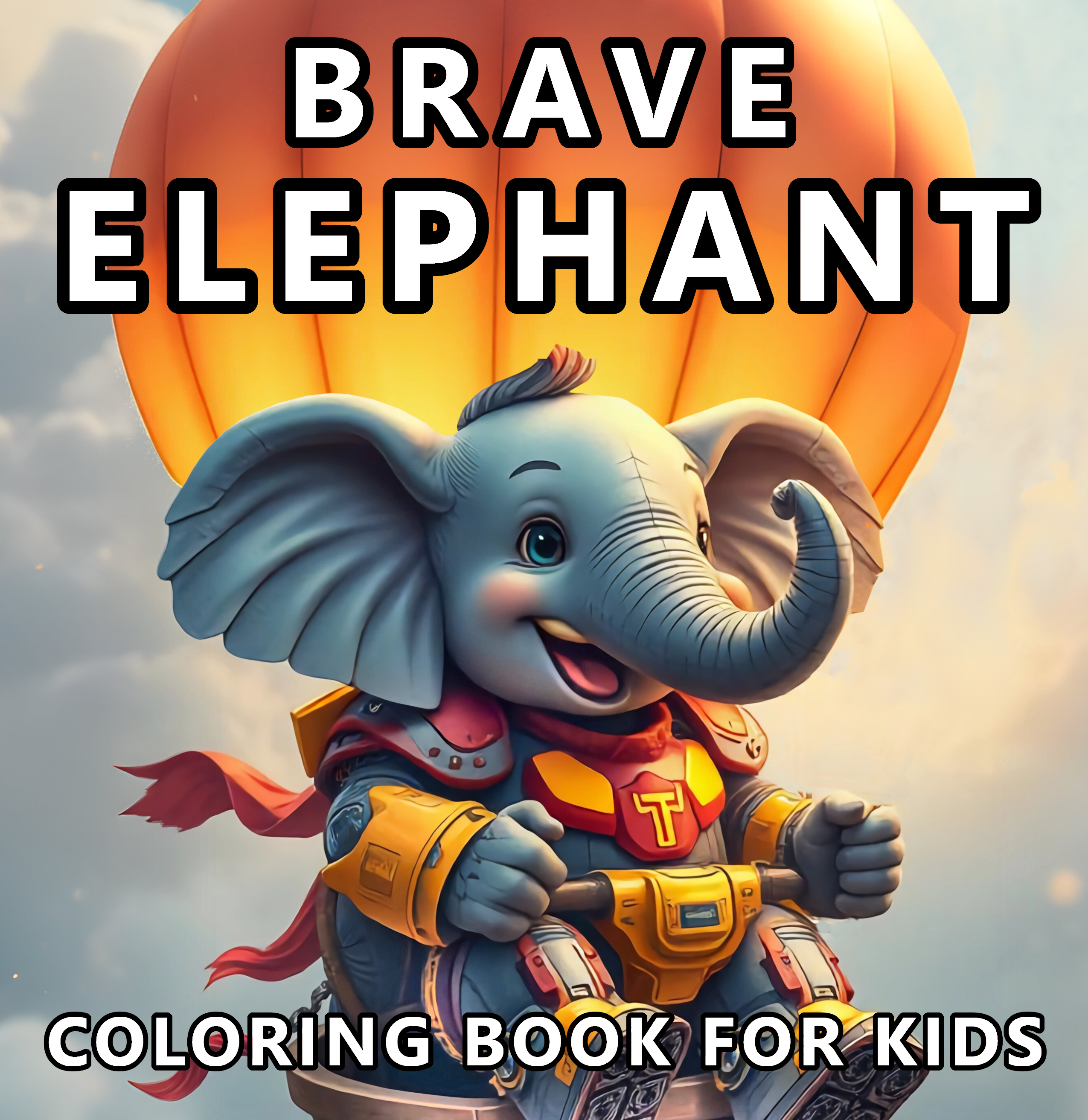 Elephant coloring book for kids